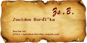Zsoldos Boróka névjegykártya